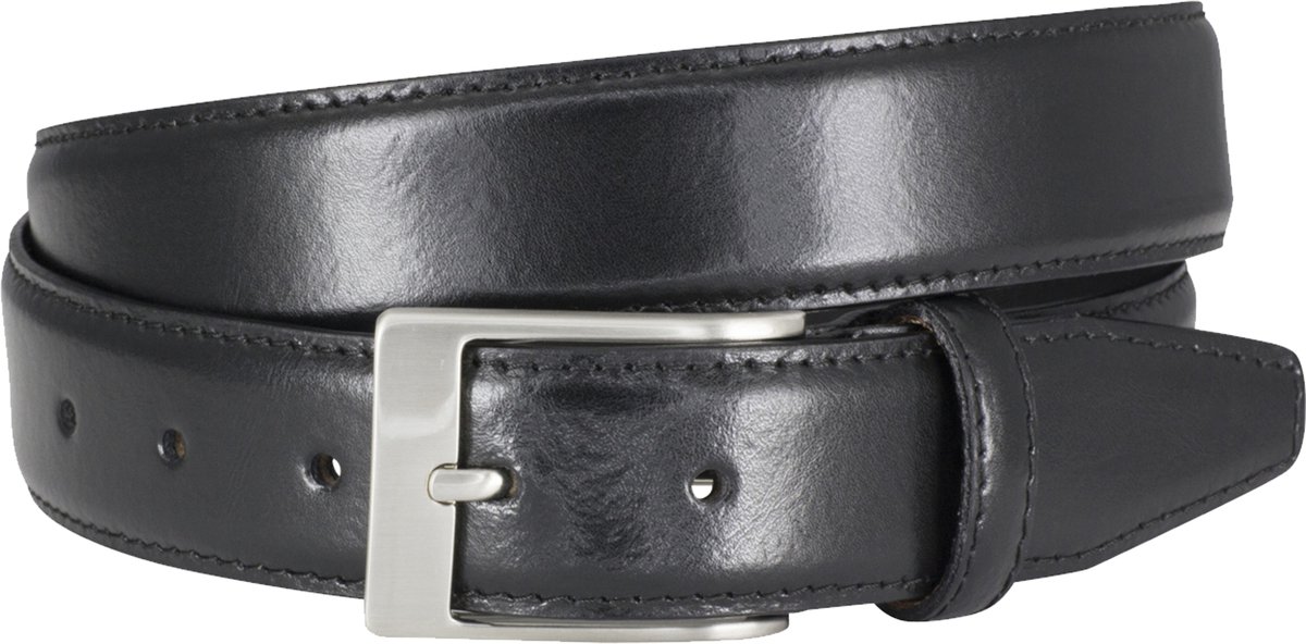 LINDENMANN leren heren riem - zwart