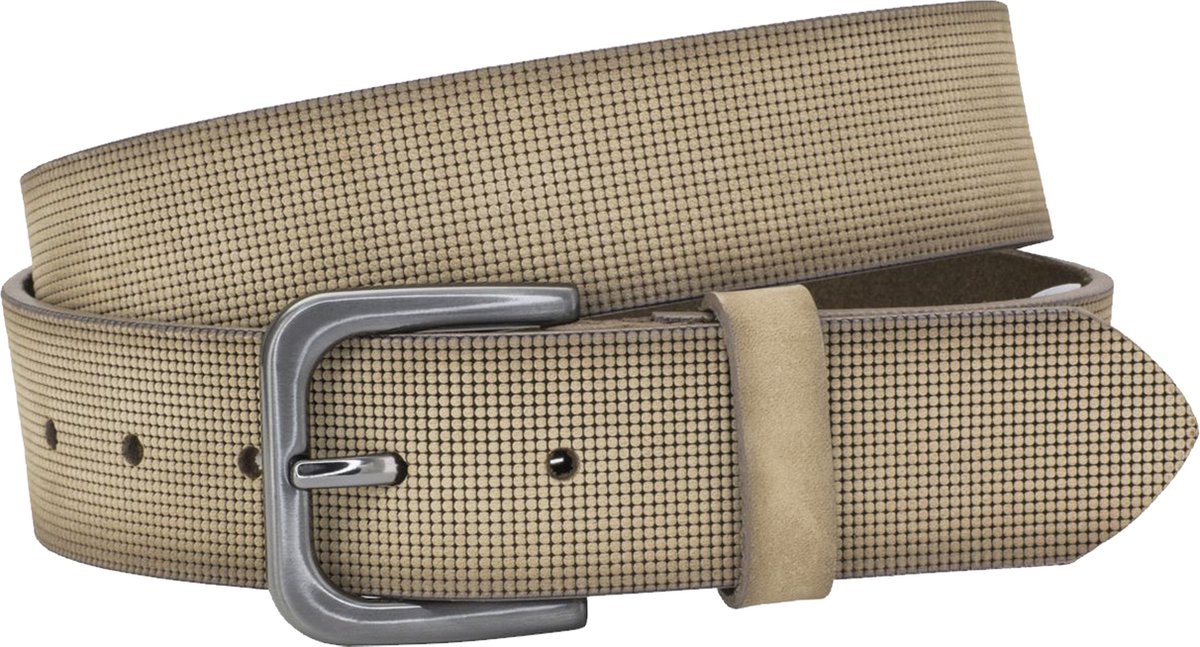 LINDENMANN leren heren riem - taupe