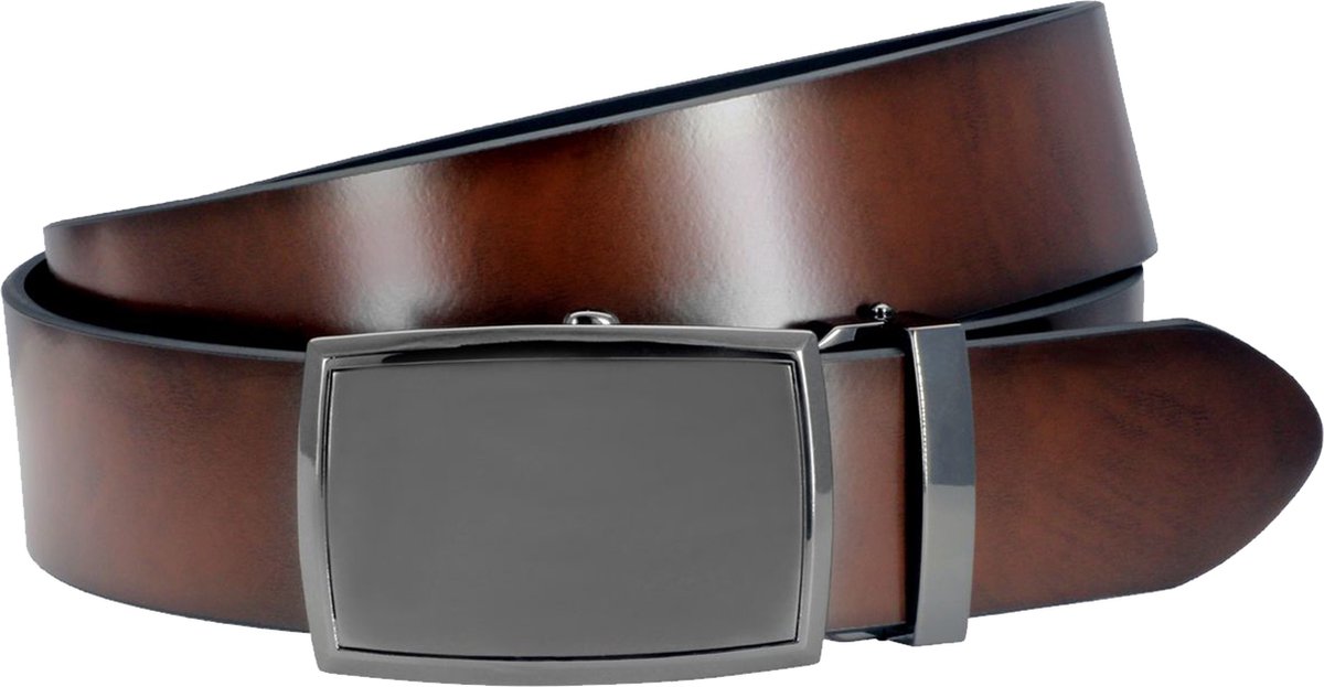 LINDENMANN leren heren riem - bruin