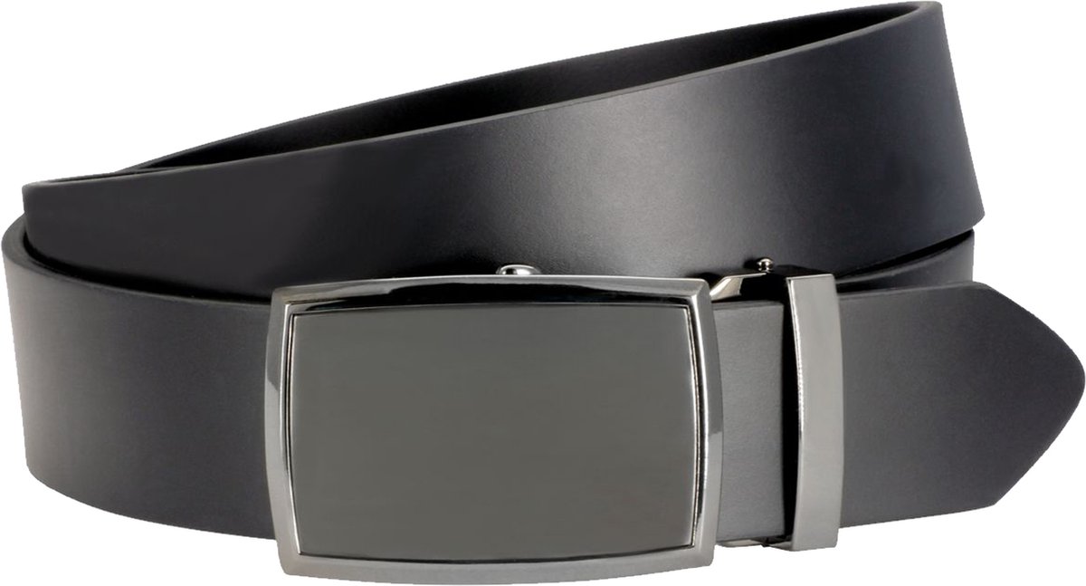 LINDENMANN leren heren riem - zwart