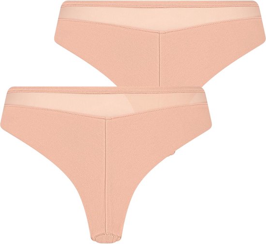 RJ Bodywear - Allure Stays Fresh - Dames Brazilian String - Misty Rose - S