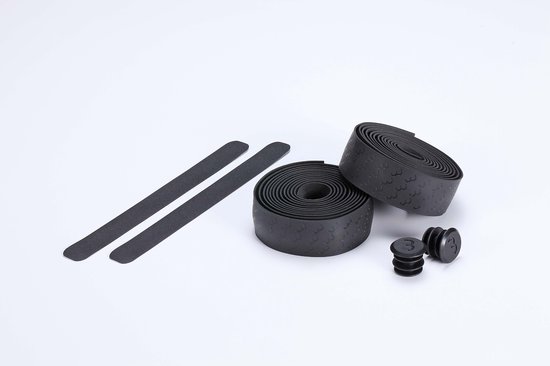 BBB Cycling Stuurlint Racefiets - Maximale Grip - Zelfklevend Stuurlint - Lengte: 200cm - Dikte: 2.5mm - Incl. Stuurdoppen - Zwart -UltraRibbon BHT-15 van BBB Cycling — afbeelding 2
