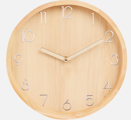 Horloge authentique - Diamètre 28,8 cm - Mouvement silencieux - Marron avec globe