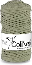 ColiNea - Touw - katoenen koord - gevlochten - 3mm, 100m - olijfgroen