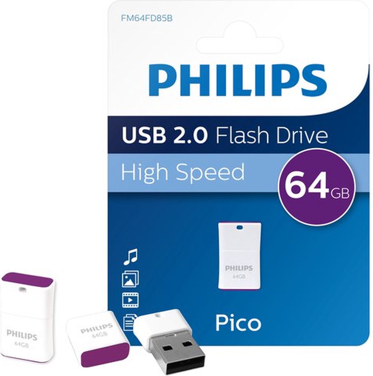 Philips USB stick - USB 2.0 flash - Pico Edition - 128GB