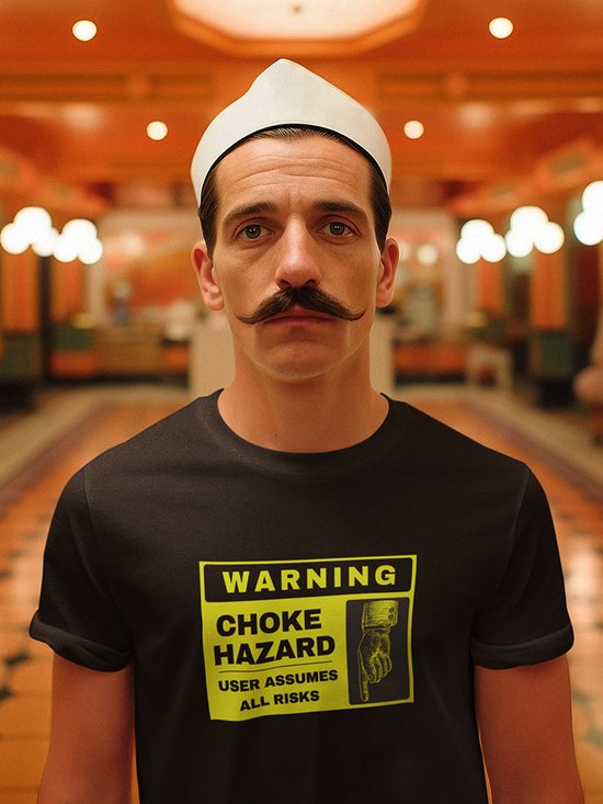 Shirt - Warning choke hazard - Wurban Wear | Grappig shirt | Leuk cadeau | Unisex tshirt | Meme shirt | Vaderdag | Dirty shirt | Zwart & Wit