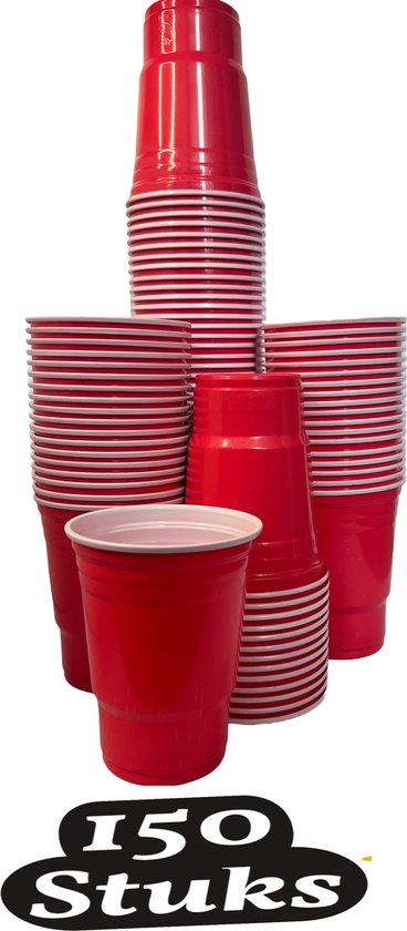 Foto: Beerpong bekers 150 stuks bierpong american cups 550 ml red cups