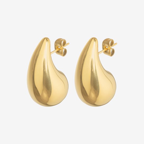 Essenza Small Teardrop Earrings Gold