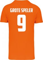 T-shirt Grote Speler 9 | Oranje shirt | Oranje | maat 5XL