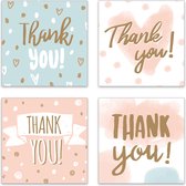 Cartes de remerciements - Lot de 8 x cartes de remerciements - 14 cm x 14 cm - Enveloppe incluse