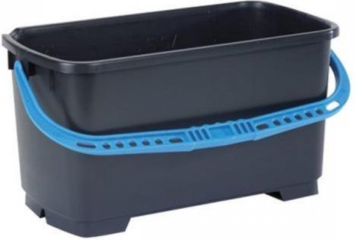 Goedkoopste Moerman Profi Emmer - Zwart met Turquoise Handvat - 22L