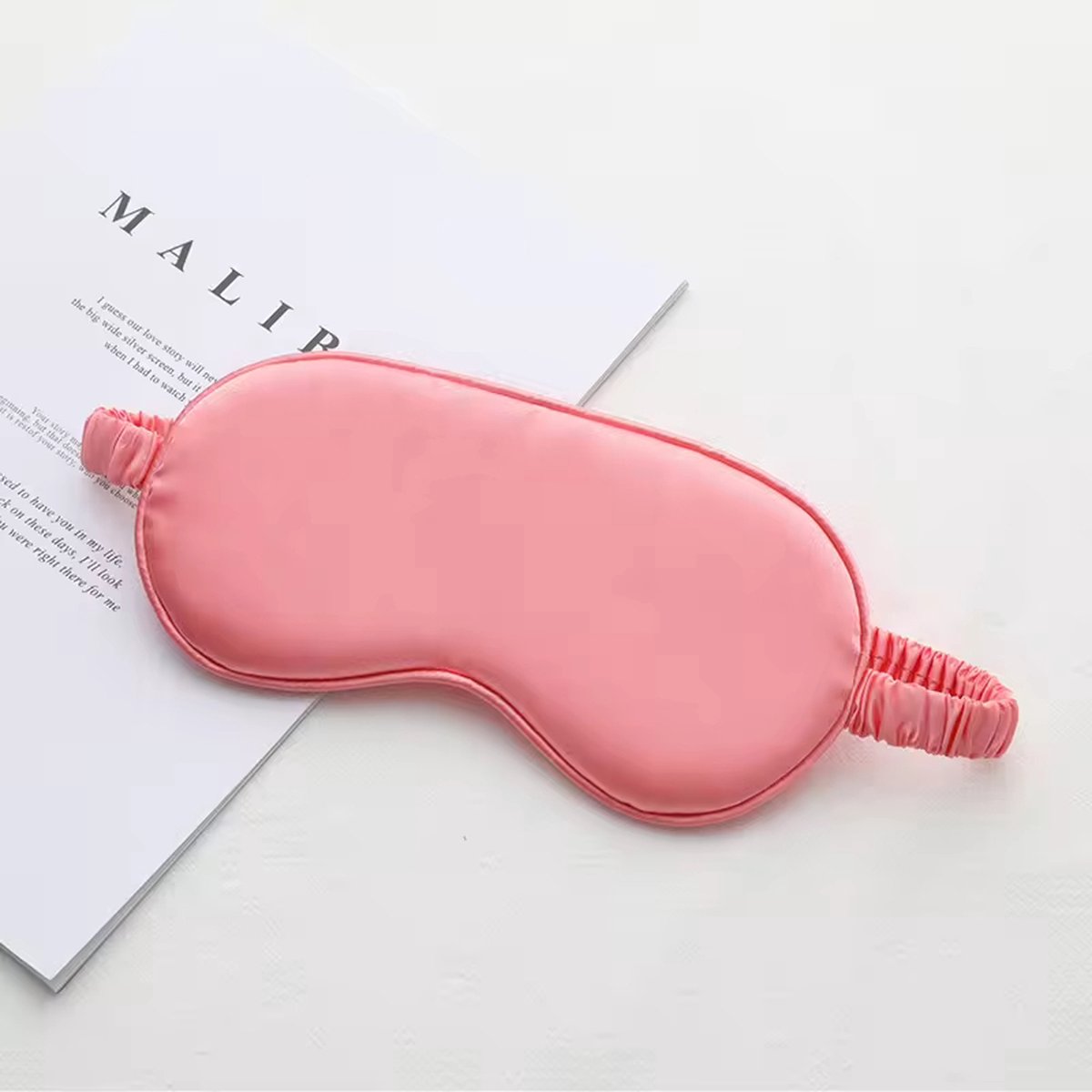 Linnen & Silk Zijden Slaapmasker OEKO-TEX Standard 100 22 Momme 100% 6A Pure Silk Slaapoogmasker - Satin WarmRosé
