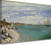 Regatta in Sainte-Adresse - Claude Monet schilderij - Zeilboten wanddecoratie - Canvas schilderij Vervoermiddel - Moderne schilderijen - Schilderijen op canvas - Slaapkamer decoratie 150x100 cm
