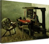 De wever - Vincent van Gogh schilderijen - Wever wanddecoratie - Schilderijen canvas Ambacht - Muurdecoratie landelijk - Canvas schilderijen - Woonkamer decoratie 100x75 cm