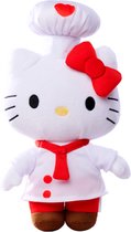Chef Kok - Hello Kitty Super Style Pluche Knuffel 25 cm {Speelgoed Knuffeldier Knuffelpop voor kinderen jongens meisjes | Hello Kity Kat Cat Plush Toy}