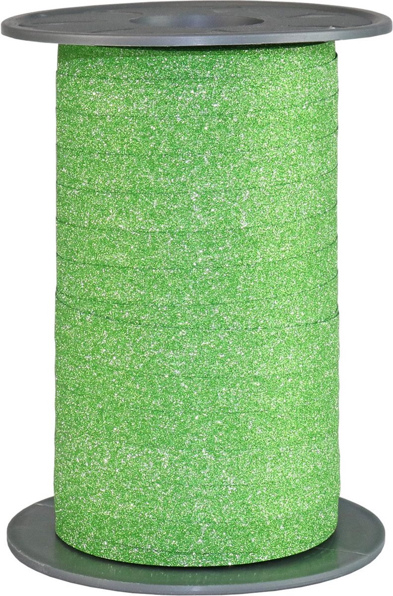 Krullint Glitter Licht Groen - 10mm
