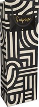 Tasje12x36x10 mit Geldbrief Kraftpapier Labyrinth zwart