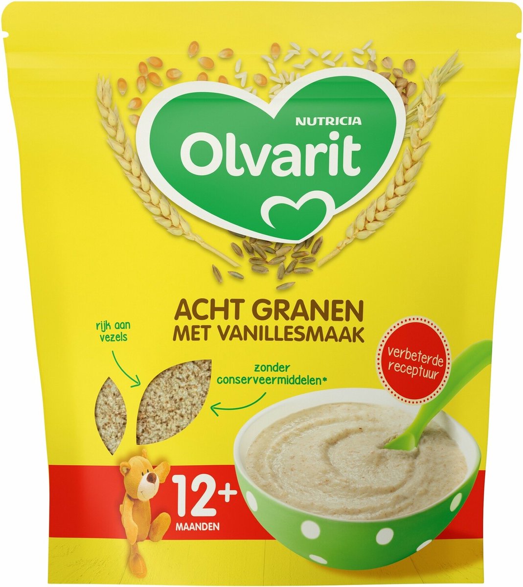 Goedkoopste Olvarit - Granenpap Acht Granen - Vanillesmaak - 12 M - 200gr