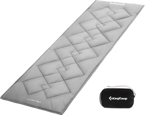 KingCamp Veldbedkussen, 100% katoen, slaapmat, reisdeken voor campingbed, veldbed, ligbed, 203 × 76 cm