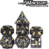 Metal Hollow dice - Metalen dobbelsteen - DnD dice - Polydice - Wyrmforged Hollow - Dice set - Dungeon and Dragons