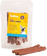 Boomy - Jerky Rolls Rabbit - Glutenvrije hondensnacks met konijn - Zachte honden snacks - 5 x 100g