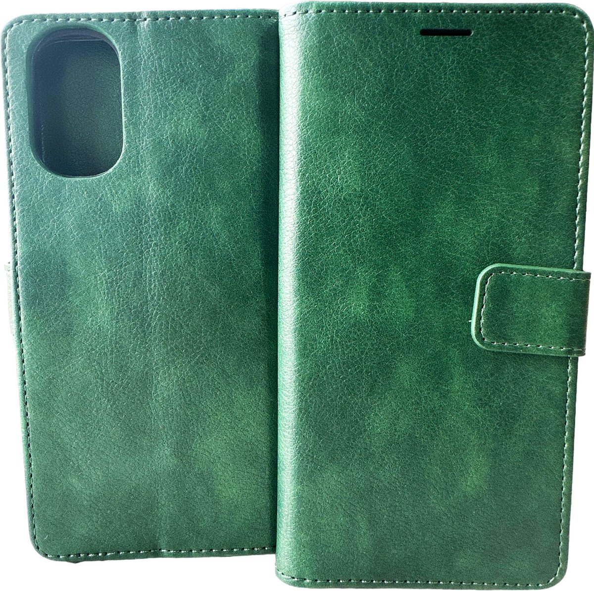 Bookcase Groen Geschikt voor Motorola Moto E32 / E32s - portemonnee hoesje - ZT Accessoires