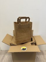 KURTT - Sac en papier / sacs en papier 22 + 10 x 28 cm marron, 25 pièces