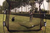 Rukket - Golf accessoires - Golfmat + Golfnet - Speciaal voor thuis oefenen - Verbeter je swing - Inclusief reistas - Zwart - Met Tri-Turf afslagmat