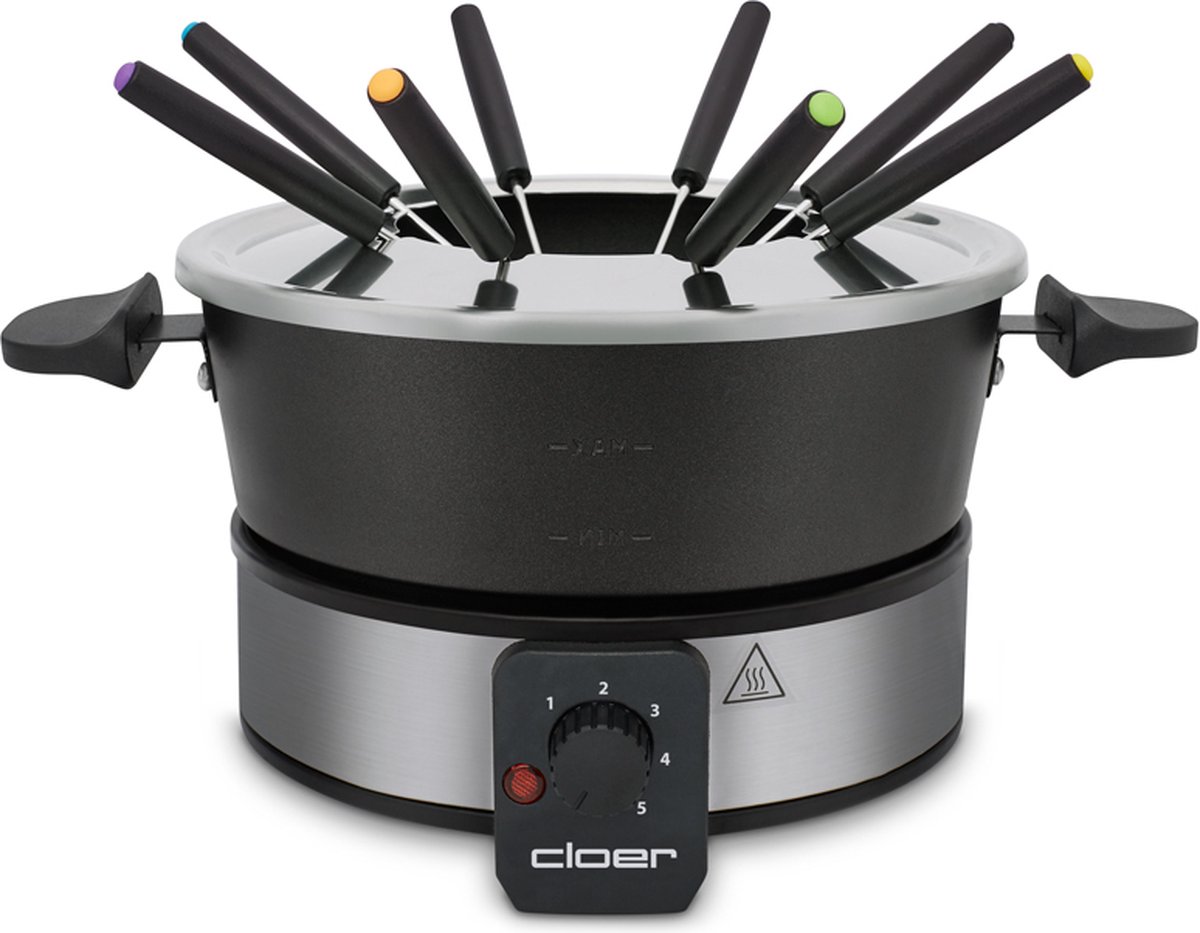 Cloer 6679 - Elektrische Fonduepan - 8 fonduevorkjes