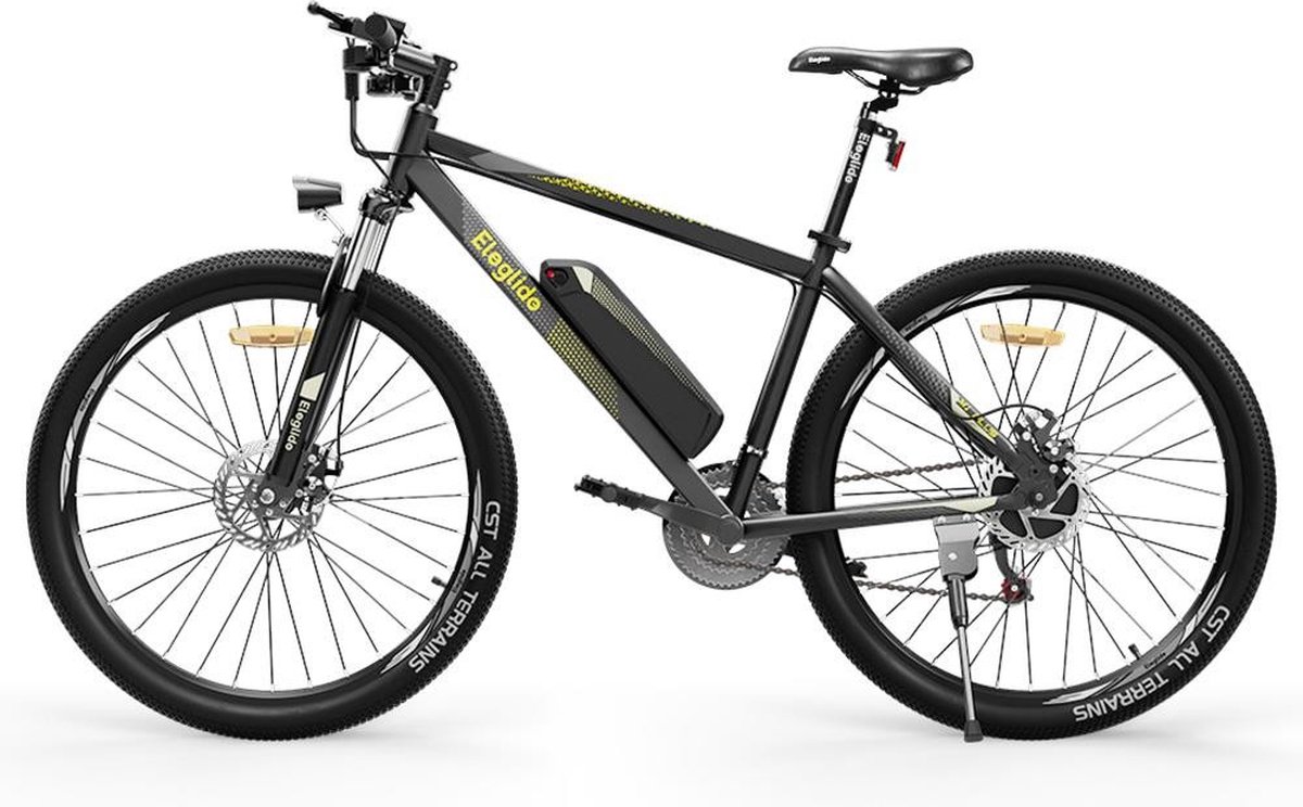Eleglide Mopride 1 Plus Elektrische Bromfiets 27,5 inch Band 250W Motor Dual 36V 12.5Ah Batterijen 25km/h Snelheid 21 versnellingen Shimano Versnelling Dubbele Schijfrem Met App Bediening - Zwart