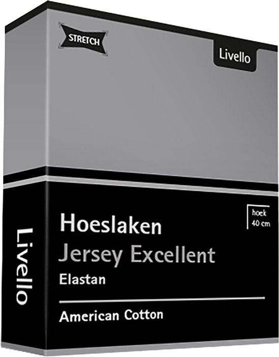 Livello Hoeslaken Jersey Excellent Light Grey 250 gr 120x200 t/m 130x220