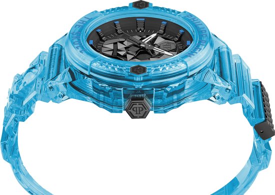 Montre Philipp Plein The $Kull Scuba Duba Edition PWWAA0724 - Plastique - Blauw - Ø 44 mm