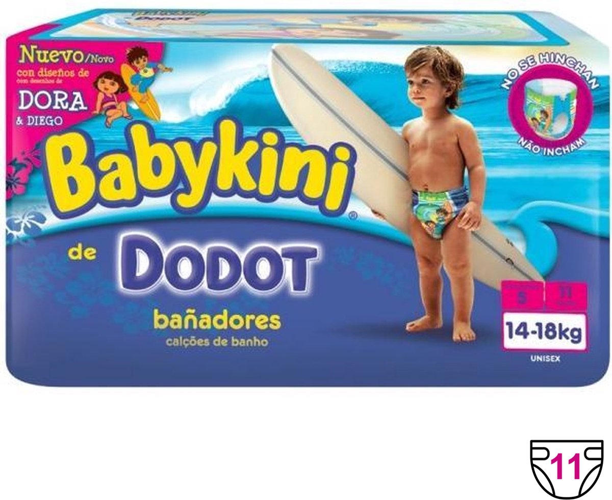 Goedkoopste Babykini - DODOT - Dora & Diego - Zwembroek - 14-18kg - Maat 5 - 11 Stuks