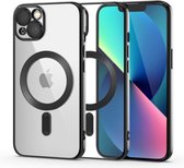 TG Techgrip - Hoesje Geschikt voor iPhone XR Magsafe Compatible - Back Cover Hoesje met ingebouwde 9H HD camera glas bescherming - Zwart Hoes Geschikt voor iPhone XR