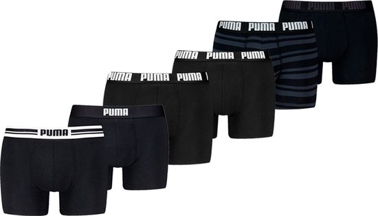 Puma Boxers - 6 pack Boxers noirs pour hommes - Noir - Sous-vêtements pour hommes - Taille XL
