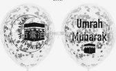 Akyol - Umrah mubarak Ballonnen 10 Stuks - ballon - umre mubarak - umrah versiering - umrah slinger - witte ballonnnen