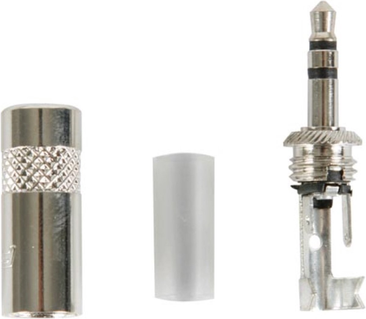 REAN - 3.5 mm-STEKKER - 3-POLIG - METALEN BEHUIZING MET KABELKLEM