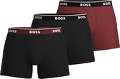 Hugo Boss Boxer BOSS power 3P basique noir & rouge - L
