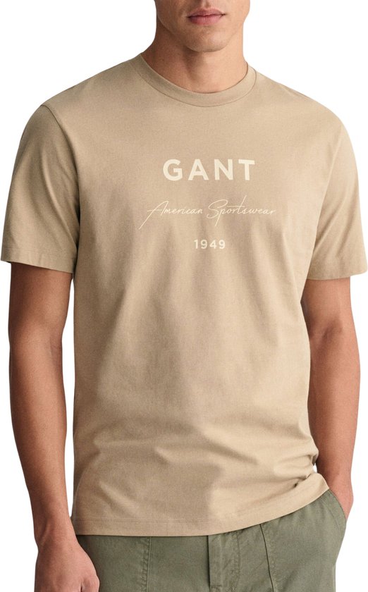 Gant Script Graphic Printed T-shirt Mannen - Maat L