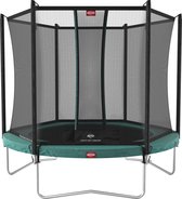 Voordeel Pakket - BERG Trampoline Favorit met Veiligheidsnet - Safetynet Comfort - 330 cm - Groen - Met Ladder