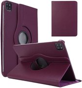 Book Cover Geschikt voor: Apple iPad Pro 2020 / 2021 / 2022 Hoes (12.9 inch) Draaibaar Hoesje - Multi stand Case - Paars