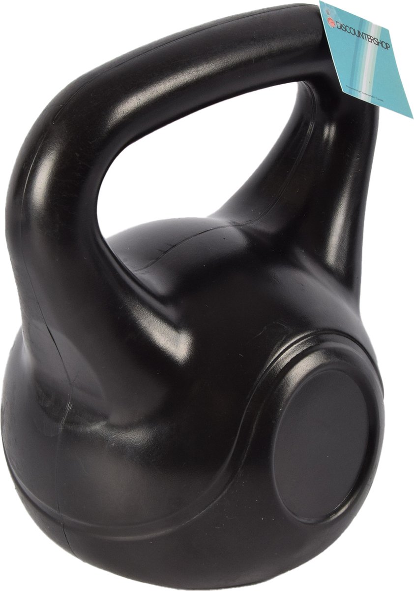 Zwarte 10 kg Kettlebell - Duurzaam Kunststof met Cementvulling - Gewichten Voor Krachtige Workouts - Fitness & Training – foto 2