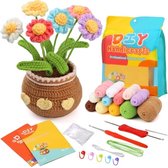 crochet pour débutants - paquet de crochet fleurs colorées - crochet pour débutants - paquet de démarrage au crochet