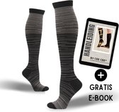 Compressiekousen 2 Paar - Steunkousen Vrouwen en Mannen - Compressie sokken - Hardloopsokken - Sportsokken - Maat 36-40 S/M