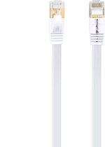 Câble Internet DrPhone - Câble Ethernet CAT 6 - 0,5M - Prise pour Câble Internet/Réseau - Câble RJ45 - Câble Plat Ultra Fin - Wit