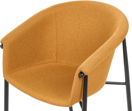 AMES - Chaise de salle à manger lot de 2 - Oranje - Polyester