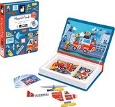 Janod - Magnetibook Brandweer - Magneetboek Speelset Inclusief 60 Magneten En 18 Voorbeeldkaarten - Geschikt vanaf 3 Jaar