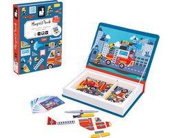foto van Janod - Magnetibook Brandweer - Magneetboek Speelset Inclusief 60 Magneten En 18 Voorbeeldkaarten - Geschikt vanaf 3 Jaar