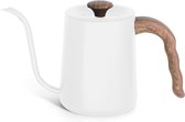 House of Husk Slow Coffee Ketel - Pour Over Kettle - Gooseneck kettle - Heet Water Ketel - Coffeemaker - RVS - Cafetière - 600 ml - Wit