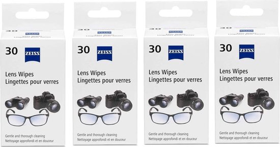 ZEISS - Lens Wipes - 4 Pak - 4 x 30 Reinigingsdoekjes = 120 Reinigingsdoekjes